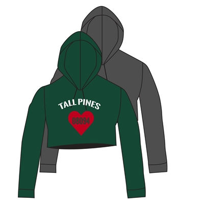 TALL PINES CUSTOM CROPPED HOODY CUT BY ALI & JOE