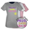 TALL PINES PEACE, LOVE, CAMP GIRLS FITTED TEE