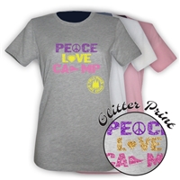 TALL PINES PEACE, LOVE, CAMP GIRLS FITTED TEE