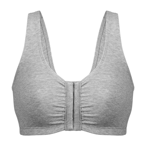 Bestform 9706014 Comfortable Unlined Wireless Cotton Stretch Sports Bra  with Front Closure : : Clothing, Shoes & Accessories