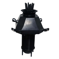 Aqua Control Floating Fountain with Weatherproof Control Box 19" Black Float, 1.5 HP Pump with 100' Cord and (4) 3-Watt White Light Kit - APF1.5HP-4X3W-100
