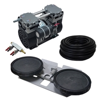 Pro Aeration, Deep Water System for Ponds and Lakes - (1) 1HP, 6.7 CFM Air Compressor, 100 ' of 3/8" Weighted Tubing, (1) Double-10" EPDM Rubber Diffuser Disc Assembly - APXLRPS1