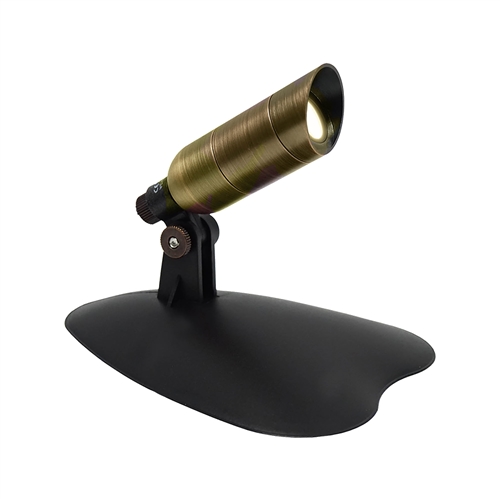 LumiNight Pond and Landscape Lighting - Brass 1-Watt LED Brass Mini Spotlight (Add-On, Transformer Not Included) - BS-SL1W