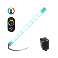 LumiNight Pond and Landscape Lighting - 12" Color Changing Low-Voltage Light Bar (w/ remote) with Photocell, Transformer and Remote - E12CCLB-KIT