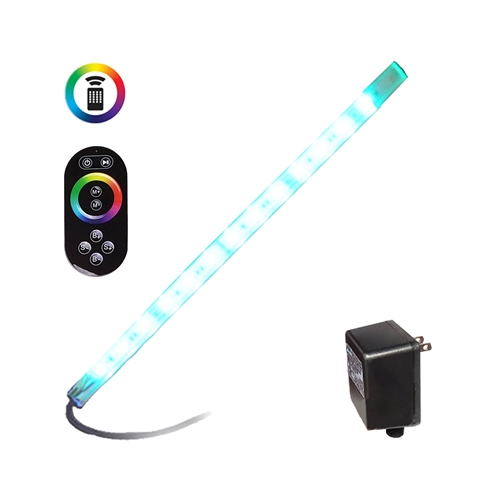 LumiNight Pond and Landscape Lighting - 16" Color Changing Low-Voltage Light Bar (w/ remote) with Photocell, Transformer and Remote - E16CCLB-KIT