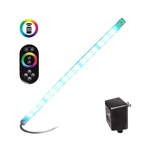 LumiNight Pond and Landscape Lighting - 22" Color Changing Low-Voltage Light Bar (w/ remote) with Photocell, Transformer and Remote - E22CCLB-KIT