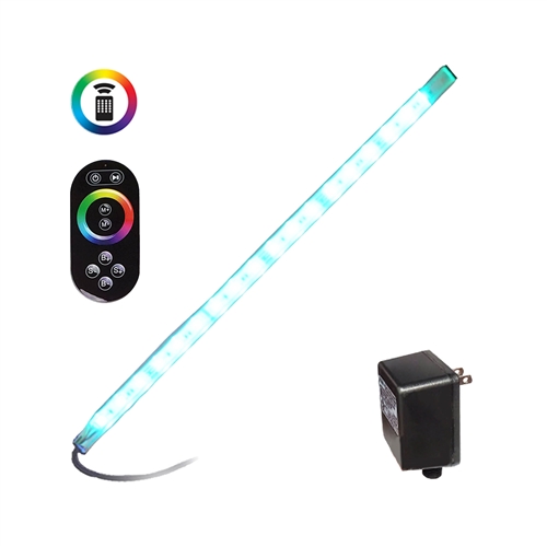 LumiNight Pond and Landscape Lighting - 24" Color Changing Low-Voltage Light Bar (w/ remote) with Photocell, Transformer and Remote - E24CCLB-KIT