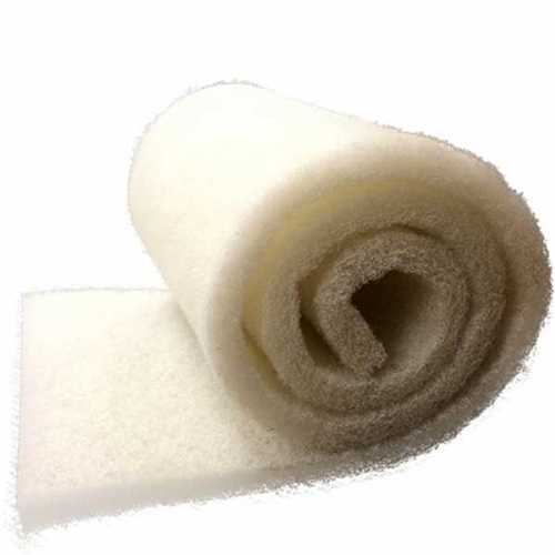 Poly Fiber Bulk Filter Media Pad for Water Gardens - 1.25 inch Thick - 28" x 120' - FM1.25X28X120