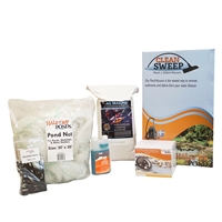 Large Fall and Winterization Bundle with Vacuum, Pond Net, Deicer, Cold Weather Fish Food and Cold Water Bacteria - FWVACKITLRG