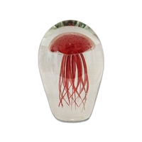 JF-S3-RD - Small 3" Red Glass Jellyfish Paperweight