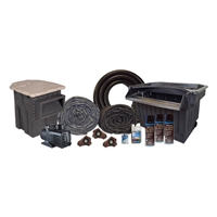 Half Off Ponds MPB0 - PondBuilder Elite PRO 10000 Mega 50' x 80' EPDM Pond Kit w/ 15" Skimmer & 40" Waterfall