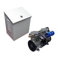 Air Pro Deep Water Subsurface Aeration Combo with 3.9 CFM Rocking Piston Compressor and Wall/Post-Mounted Cabinet with Cooling Fan Assembly - PA-RP60P-WPM