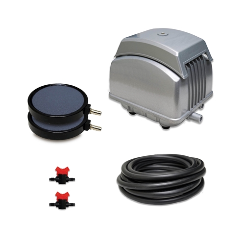 PAK-45K - Patriot Pond 1.59 CFM Aeration Kit with 30' of 3/8" Tubing & 5" Air Diffuser (x2)