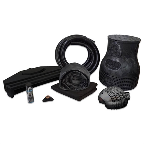 PMBS6 - Pond Free Complete PRO 5000 Waterfall Kit with 10' x 25' EPDM Liner and 4,100 GPH Pump