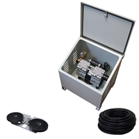 Savio2 Aeration System 1 (Includes Ground Enclosure) with 1/2HP Air Pump , Double Diffuser, 100' Weighted Tubing