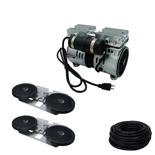 Savio2 Aeration System 2 with 1/2HP Air Pump , Double Diffusers (x2), 100' Weighted Tubing (x2)