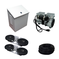 Savio2 Aeration System 2 (Includes Wall/Post Mount) with 1/2HP Air Pump , Double Diffusers (x2), 100' Weighted Tubing (x2)