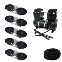 Savio2 Aeration System 5 with 1/2HP Air Pump , Double Diffusers (x5), 100' Weighted Tubing (x5)