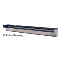 Steel Elegance 36" Color Changing Lighted Stainless Steel Spillway - STE36CC