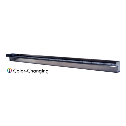 Steel Elegance 60" Color Changing Lighted Stainless Steel Spillway - STE60CC