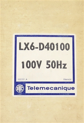 LX6D40100 TELEMECANIQUE REPLACEMENT COIL 100V