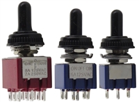 Mini Toggle Switch 2 Position On/On or 3 Position On/Off/On 3-Pin, 6-Pin, 9-Pin Maintained Switch Action, YC-106-AYD, YC-106-AXD, YC-206-AYD, YC-206-AXD, YC-306-AXD, YC-306-AYD