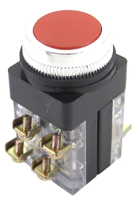 PB-30MOMF-R-22 30MM MOMENTARY FLUSH RED PUSHBUTTON 2NO 2NC