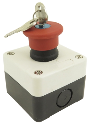 PB-MULKEY-E1R Keyed Twist-Release Mushroom Emergency Push Button Station