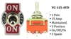 Toggle Switch - YC-115-AYD - Spade - 1-Pole - Maintained - 3 Position (On/Off/On) - 15A