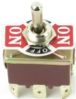 Toggle Switch - YC-215-AYD - Spade - 2-Pole - Maintained - 3 Position (On/Off/On) - 15A