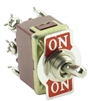 Toggle Switch - YC-215-OXW - Screw - 2-Pole - Momentary - 2 Position - 15A