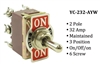 Toggle Switch YC-232-AYW  Screw 2-Pole  Maintained 3 Position (On/Off/On) - 32A