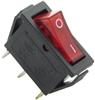 YuCo YC-2SRI-R Rectangle Rocker Switch Single Pole, Double Throw (SPDT) On/Off - Red