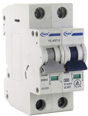 YC-1-1B-AST-2 YuCo CIRCUIT BREAKER 1P 1A 120/277V B CURVE 120V SHUNT  TUV CERTIFICATED UL 1077 CSA C22.2