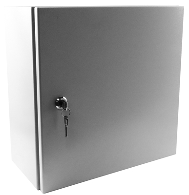 YuCo YC-12x10x6-UL-FE-EL-2-KF Fully Enclosed NEMA 4 Enclosure with Lock and Keys