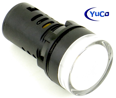 YuCo YC-22W-3 EUROPEAN STANDARD TUV CE LISTED 22MM LED PANEL MOUNT INDICATOR LAMP WHITE 220/240V AC