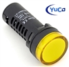 YuCo YC-22Y-5 EUROPEAN STANDARD TUV CE LISTED 22MM LED PANEL MOUNT INDICATOR LAMP YELLOW 480V AC