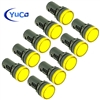 YuCo YC-22Y-6 EUROPEAN STANDARD CE LISTED 22MM LED PANEL MOUNT INDICATOR LAMP YELLOW 12V AC/DC