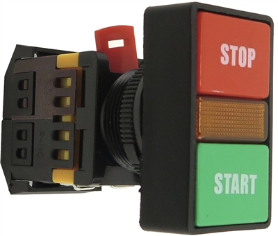 YC-30-RS-GS-Y-6  Red-Stop Green-Start Push Button 12V AC/DC