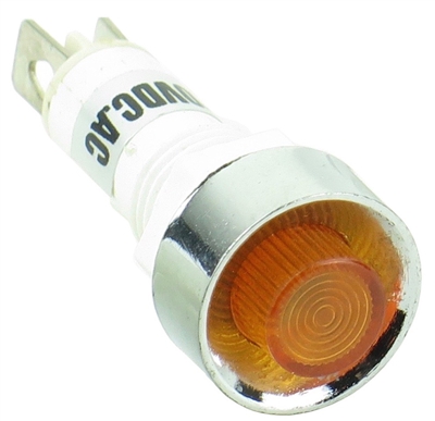 PACK OF 10 YuCo YC-9TRS-14A-12-10 AMBER LED 9MM 12V AC/DC