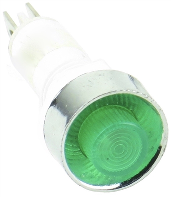 PACK OF 10 YuCo YC-9TRS-14G-24-N-10 GREEN INCANDESCENT 9MM 24V AC/DC