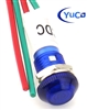 PACK OF 10 YuCo YC-9WRT-23B-120-N-10 BLUE LED 9MM 120V AC/DC