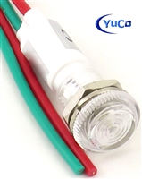 PACK OF 10 YuCo YC-9WRT-23W-24-10 WHITE LED 9MM 24V AC/DC