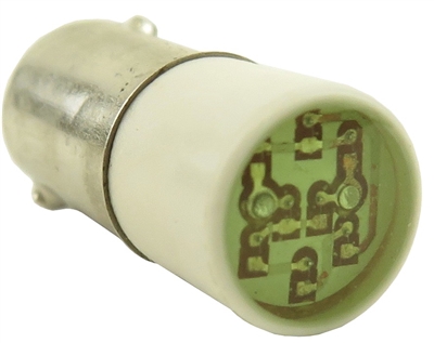 Yuco YC-BA9S-G-6 12V Green LED Bayonet Replacement Bulb