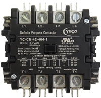 YuCo YC-CN-42-404-1-AUX44 Replacement fits Siemens Furnas 42CF25AJ Definite Purpose Contactor 40A 4P 24V Coil