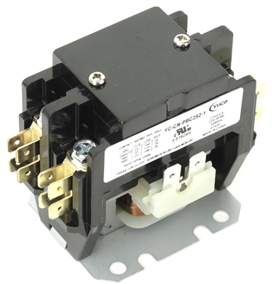 YuCo YC-CN-PBC252-1 Definite Purpose Contactor 25A 2P 24V Coil fits SA-2P-25A-24V