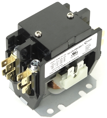 YuCo YC-CN-PBC302-1 CN-PBC302-24 Definite Purpose Contactor 30A 2P 24V Coil fits SA-2P-30A-24V