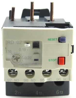 YC-LRD02 Yuco Replacement Overload Protectio Relay 0.16-0.25A Range