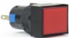 YuCo YC-PLI-16T-JR-1 16mm Rectangular Illuminated 2-Pin Pilot Light - 24V AC/DC - Red