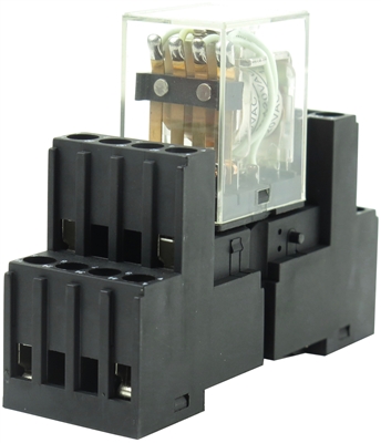 YC-REC-4P5A-1D PBC-REC-4P5A-24DC/SOCKET ICE CUBE GENERAL PURPOSE RELAY 14-BLADE 4PDT 5AMP 24V DC-COIL MY4 INCLUDED PBC-SOCKET-REC-4P5A SOCKET